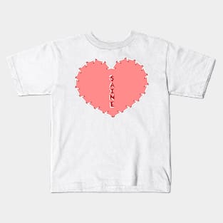 InSaine1ove Pink Heart Kids T-Shirt